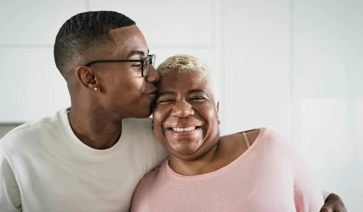 Happy Hispanic mother and son portrait - Parents love and unity concept